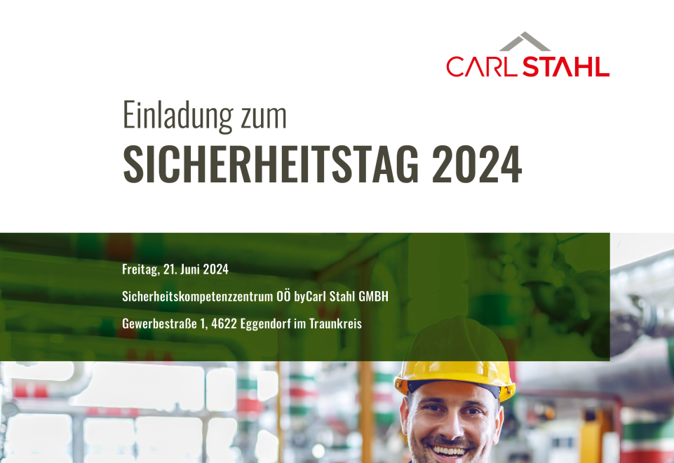 Einladung zum Carl Stahl Sicherheitstag 2024 in Österreich