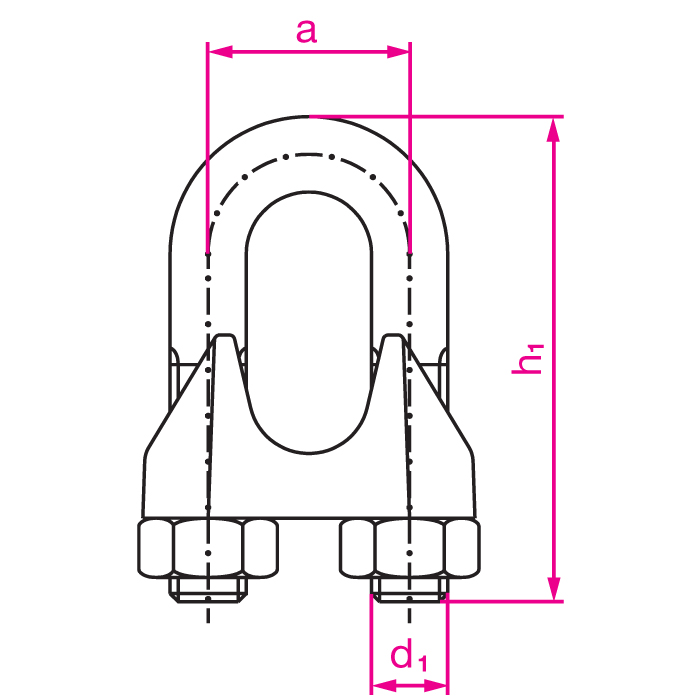 Drahtseilklemme aus Edelstahl leicht