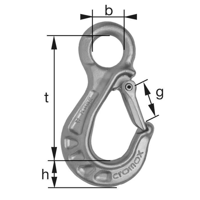 Niro Ösenhaken COHF mit Sicherungsklappe