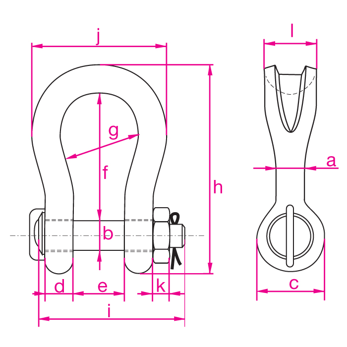 Breitkörper Sling Schäkel geschw, S.Bolz