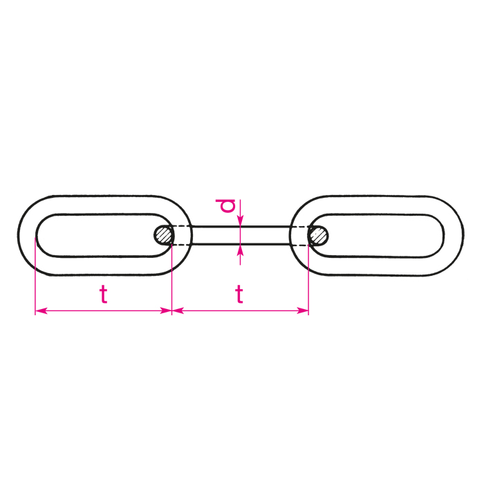 Niro-Rundstahlkette langg.maßlich DIN763
