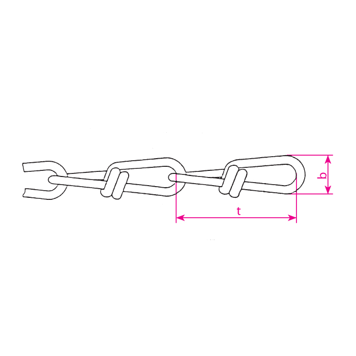 Knotenkette nach DIN5686, galv. verzinkt
