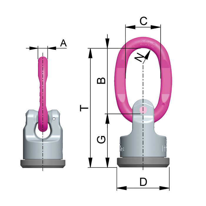 Schweißbarer Anschlagpunkt 360° WPP-B