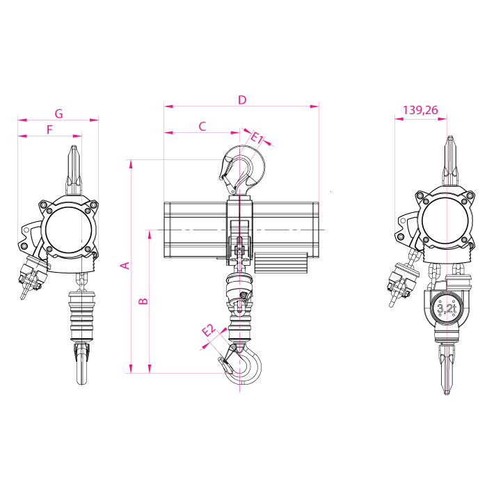 Druckluftkettenzüge Profi