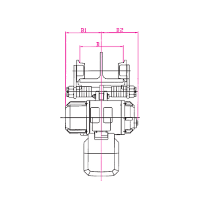 Elektrokettenzug 620, Rollfahrwerk