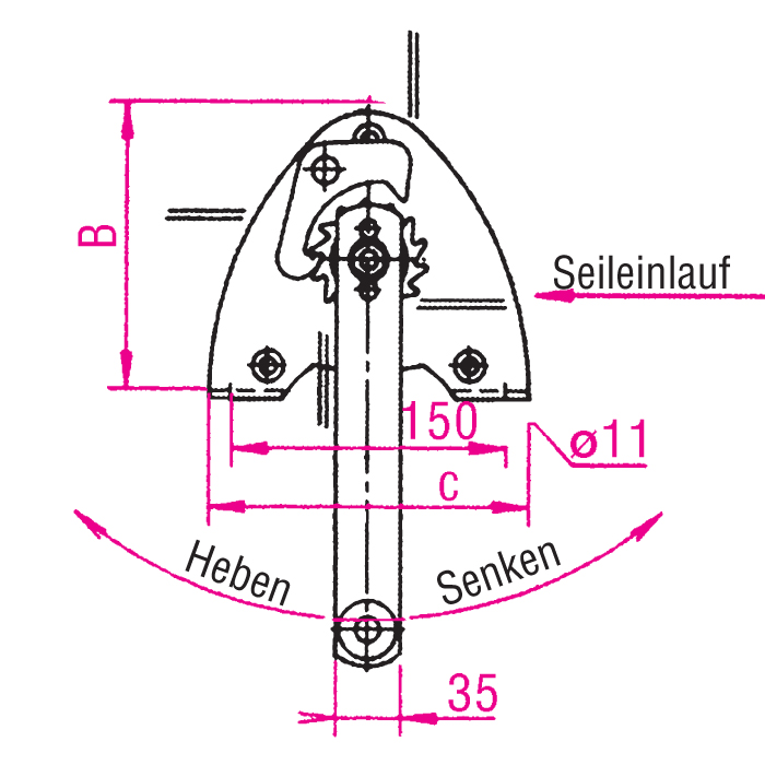 Flurwinde LB, Edelstahl, 250 kg