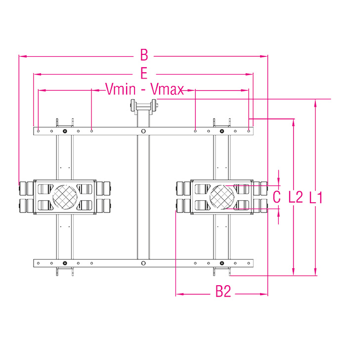 Tandemtransportfahrwerk Serie K bis 14to