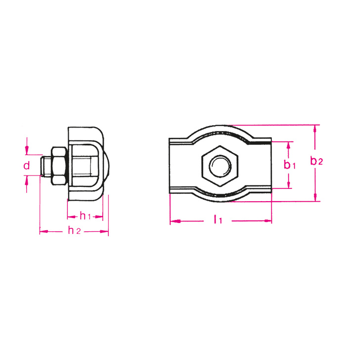 Simplex-Klemme mit 1 Schraube