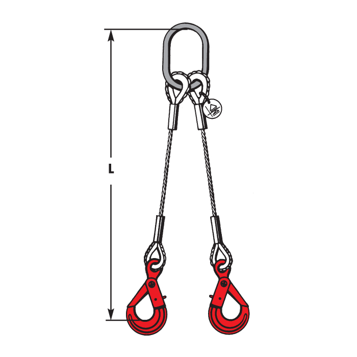 Seilgeschirr, 2str,Ovalr. u.aut. S.Haken