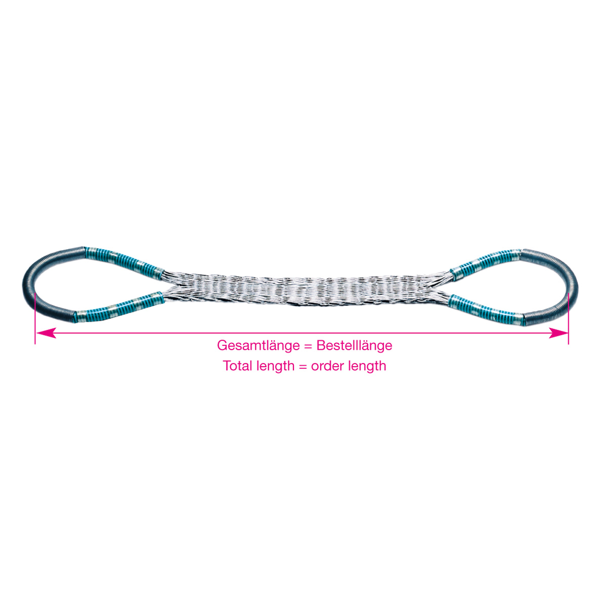 Bandseil-Hebeband mit verseilten Ösen