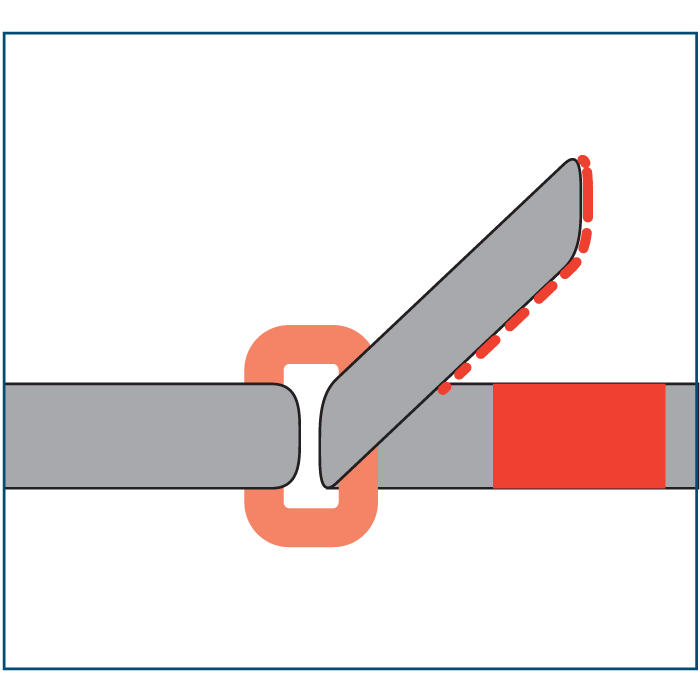 Schutzschl. NoCut pad, Rahmenschnalle