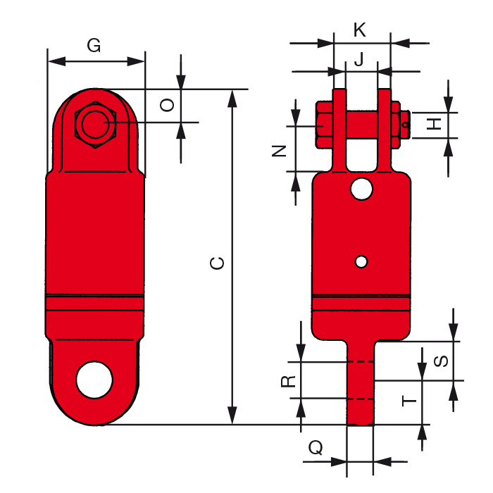 Drallfänger mit Gabel und Öse