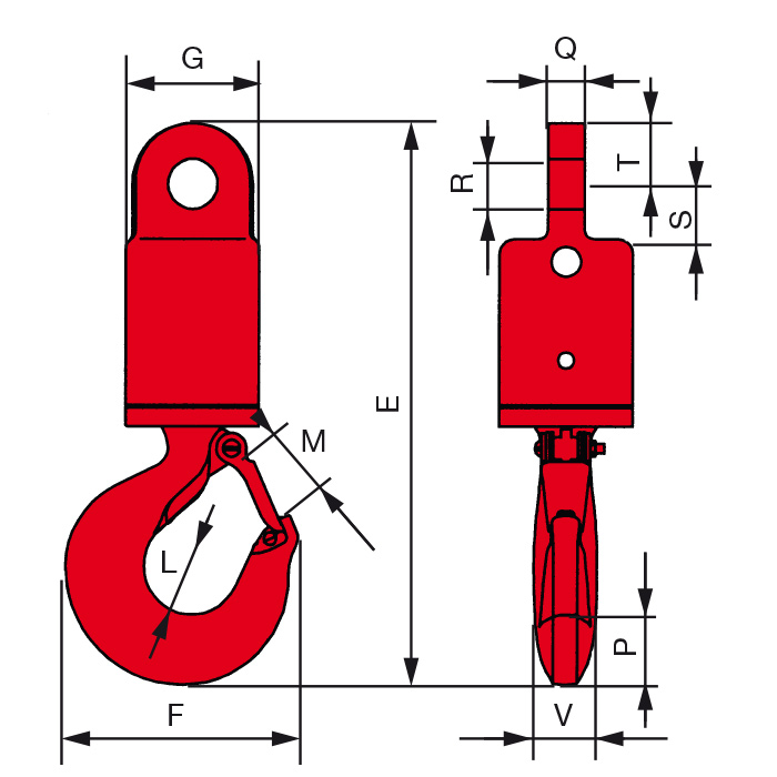 Drallfänger mit Öse und Haken