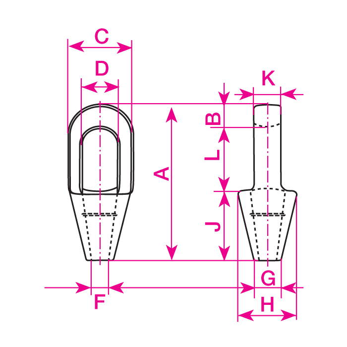 Geschlossene Vergussköpfe Typ G-417