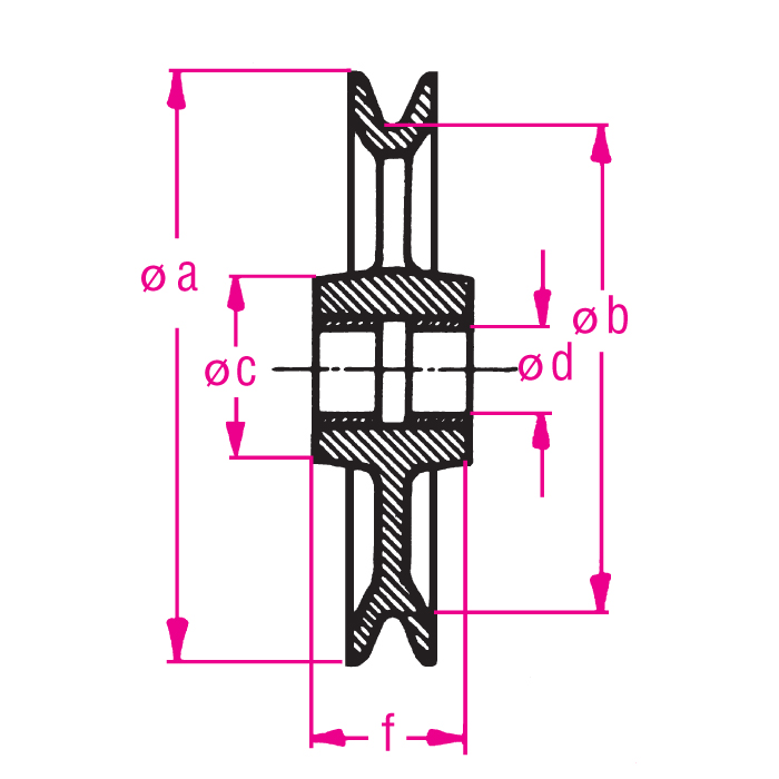 Rope pulley Nr.169 Ø375mm 16-16mm for 11.190,30 SEK