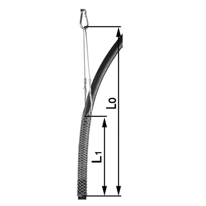 Kabelhaltestrumpf KH I, Einfachgeflecht