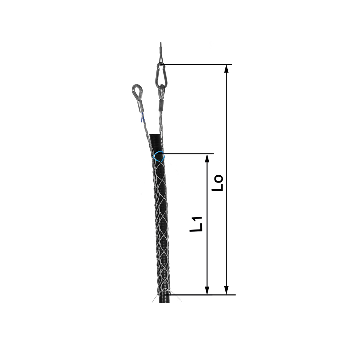 Kabelhaltestrumpf KH II-M,Einfachgefl.