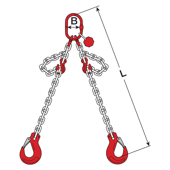Anschlagk. 2str, verkürzb., Gabelkopfh.