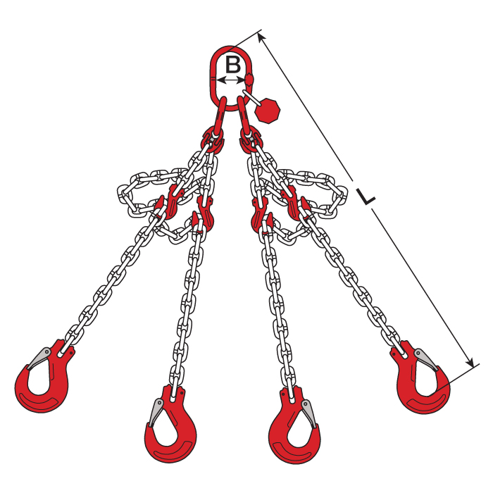 Anschlagk. 4str, verkürzb., Gabelkopfh.