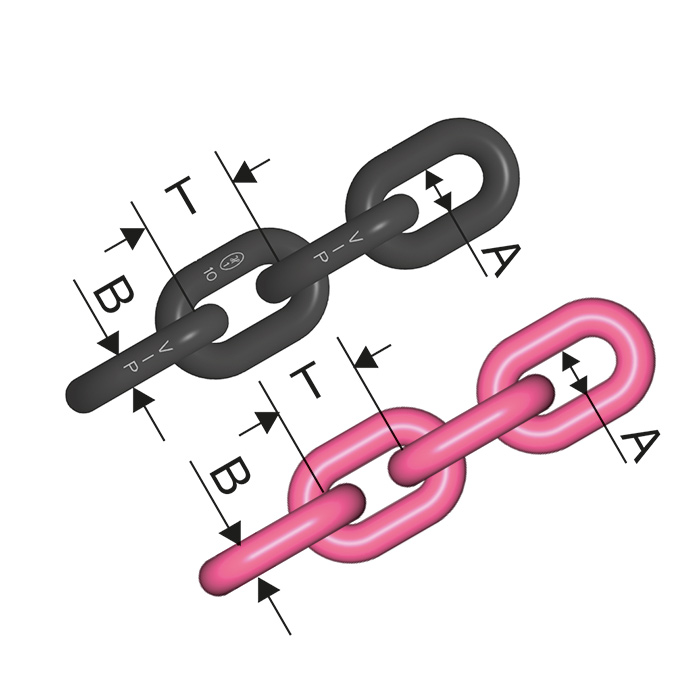 Rundstahlkette VIP 28x84-dsl+pink