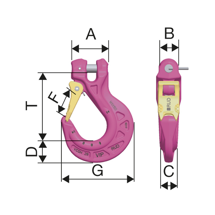 VIP-Cobra-Gabelkopfhaken VCGH-28 MAXI