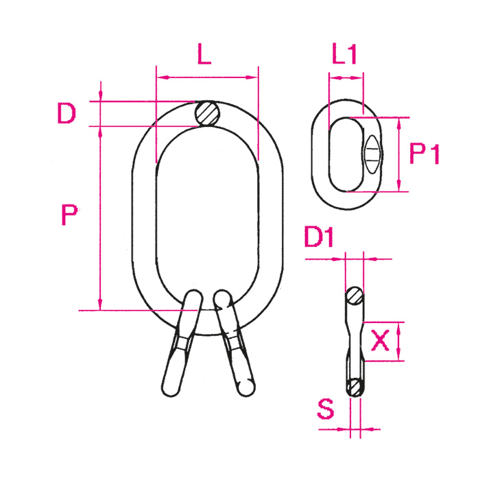 Ringgehänge 3-strängig, GK 8