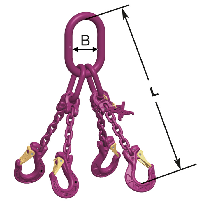 ICE-Anschlagk.,4str,unverkürzb, S.Haken
