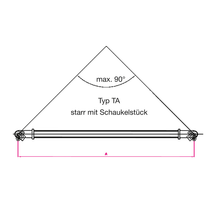 Spreiztraverse TA, starr m.Schaukelstück