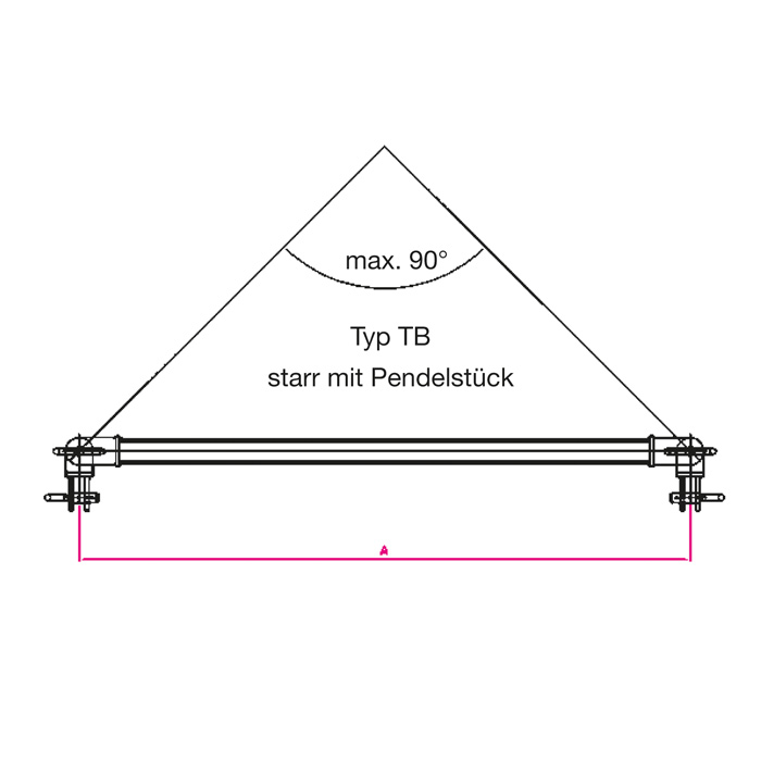 Spreiztraverse TB, starr mit Pendelstück