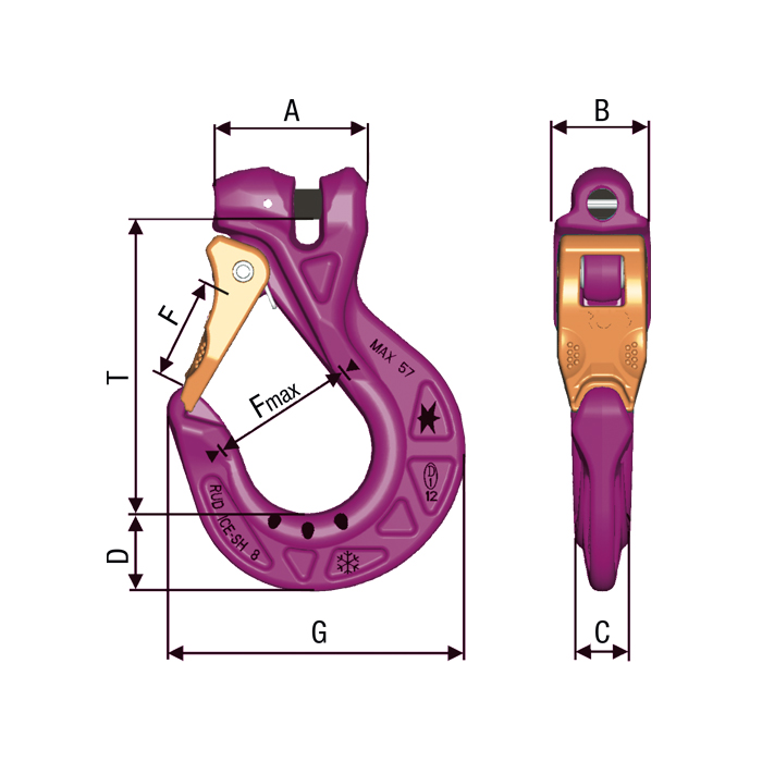 ICE-Sicherheitshaken Star Hook ICE-SH