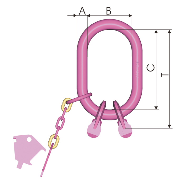 VIP-Standart-Aufhängekopf 2 Strang VAK 2
