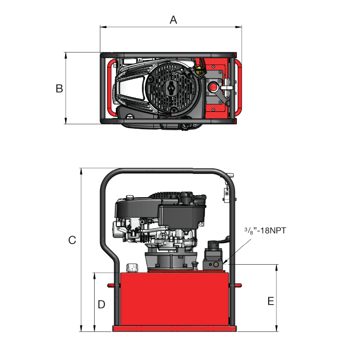 Benzinbetriebene Pumpe Typ HPP hoh Fluss