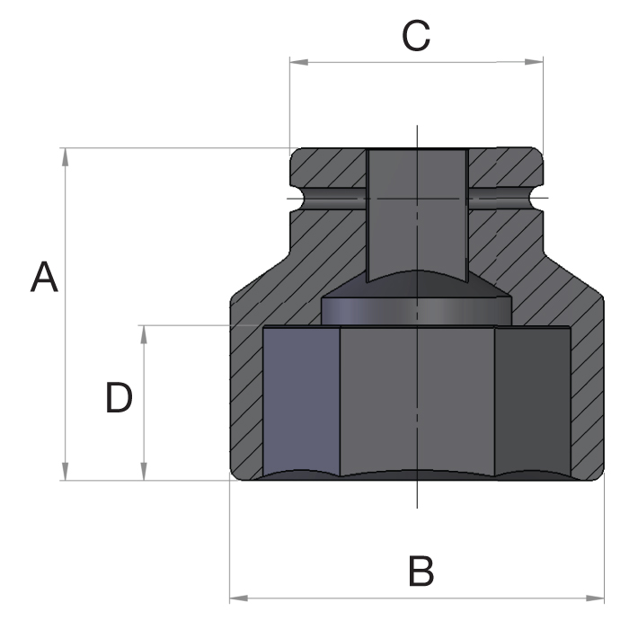 Stecknüsse sechskant metrisch Typ MS