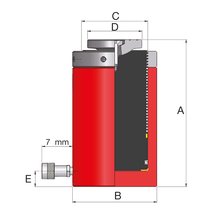 Einfachwirkender Failsafe-Zylinder HFG