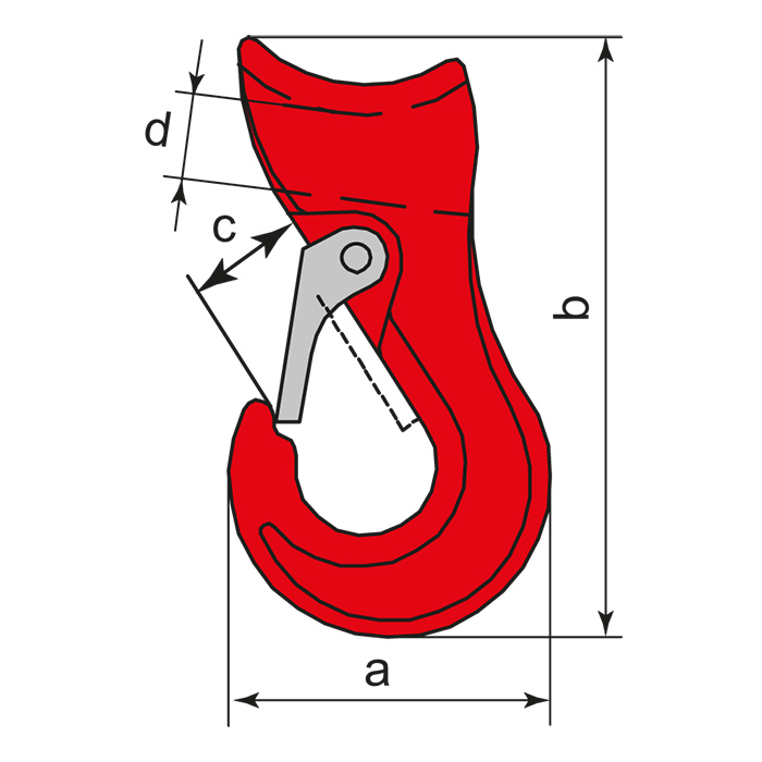 Seil-Gleithaken mit Sicherungsklappe