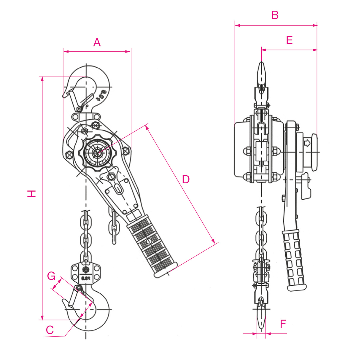 Sicherheits-Ratschzug Safety Line