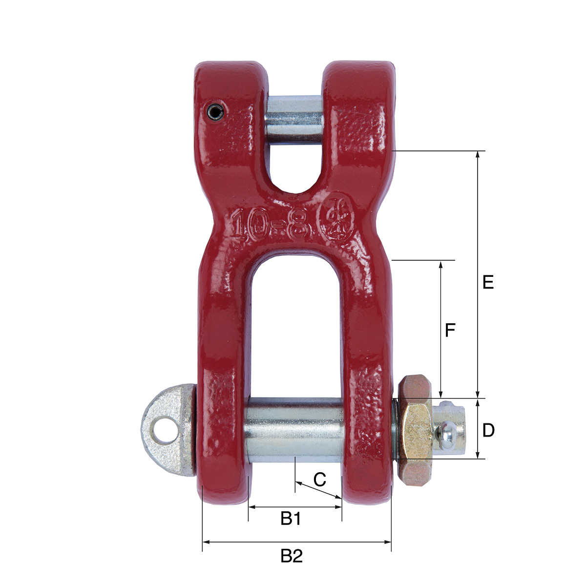 Gabelschäkel mit Mutter und Splint