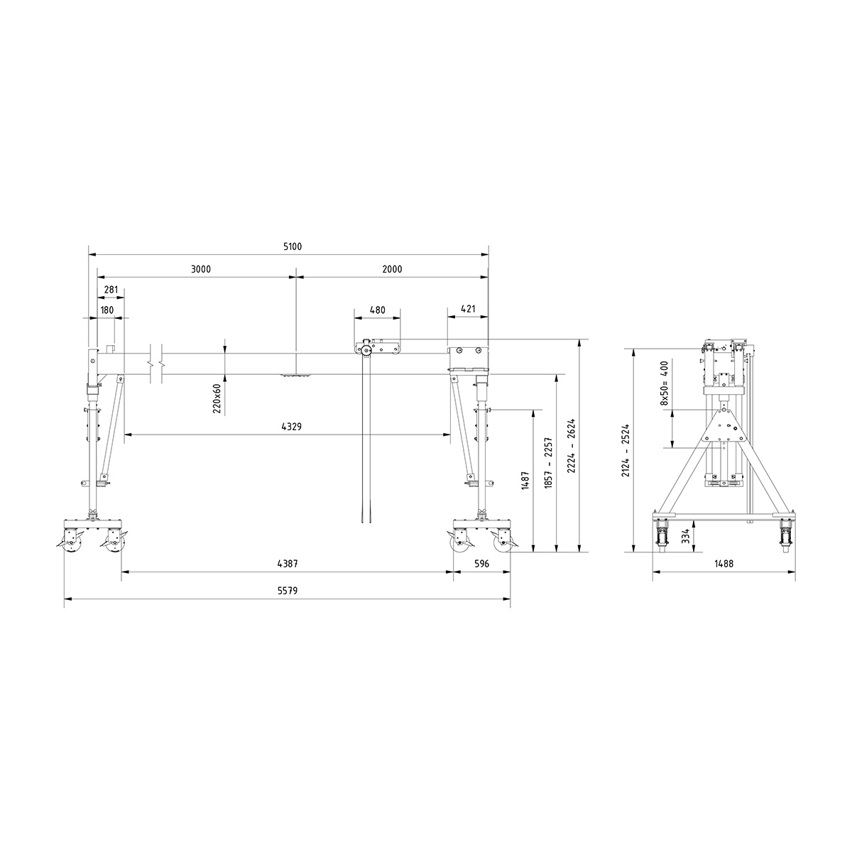 Aluminium Portalkr.mob. 1.000kg