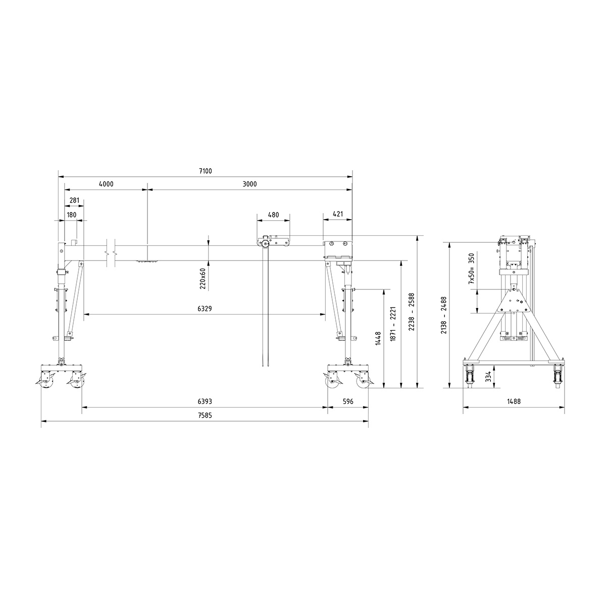 Aluminium Portalkr.mob. 1.000kg