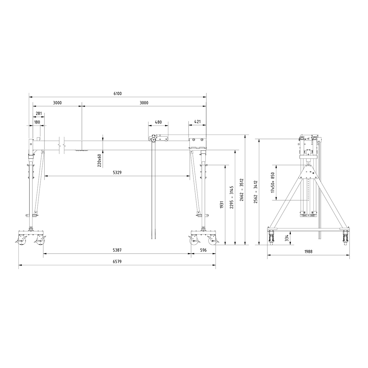 Aluminium Portalkr.mob. 1.000kg
