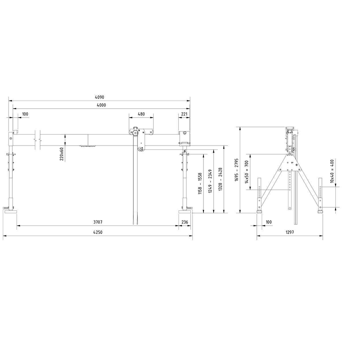 Alu-Portalkran CS-SKE