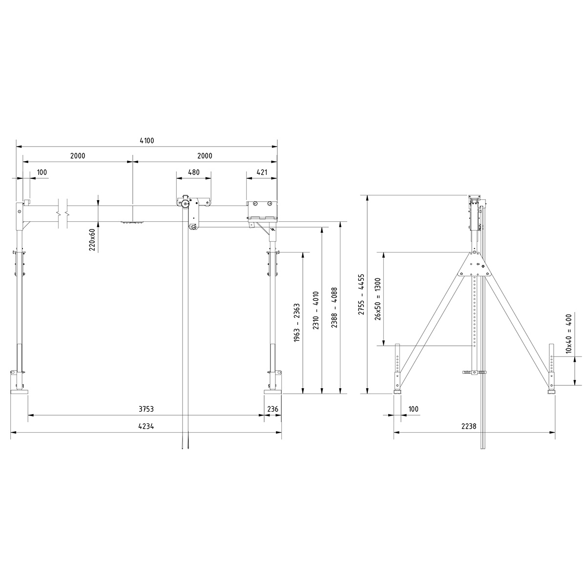 Alu-Portalkran CS-SKE