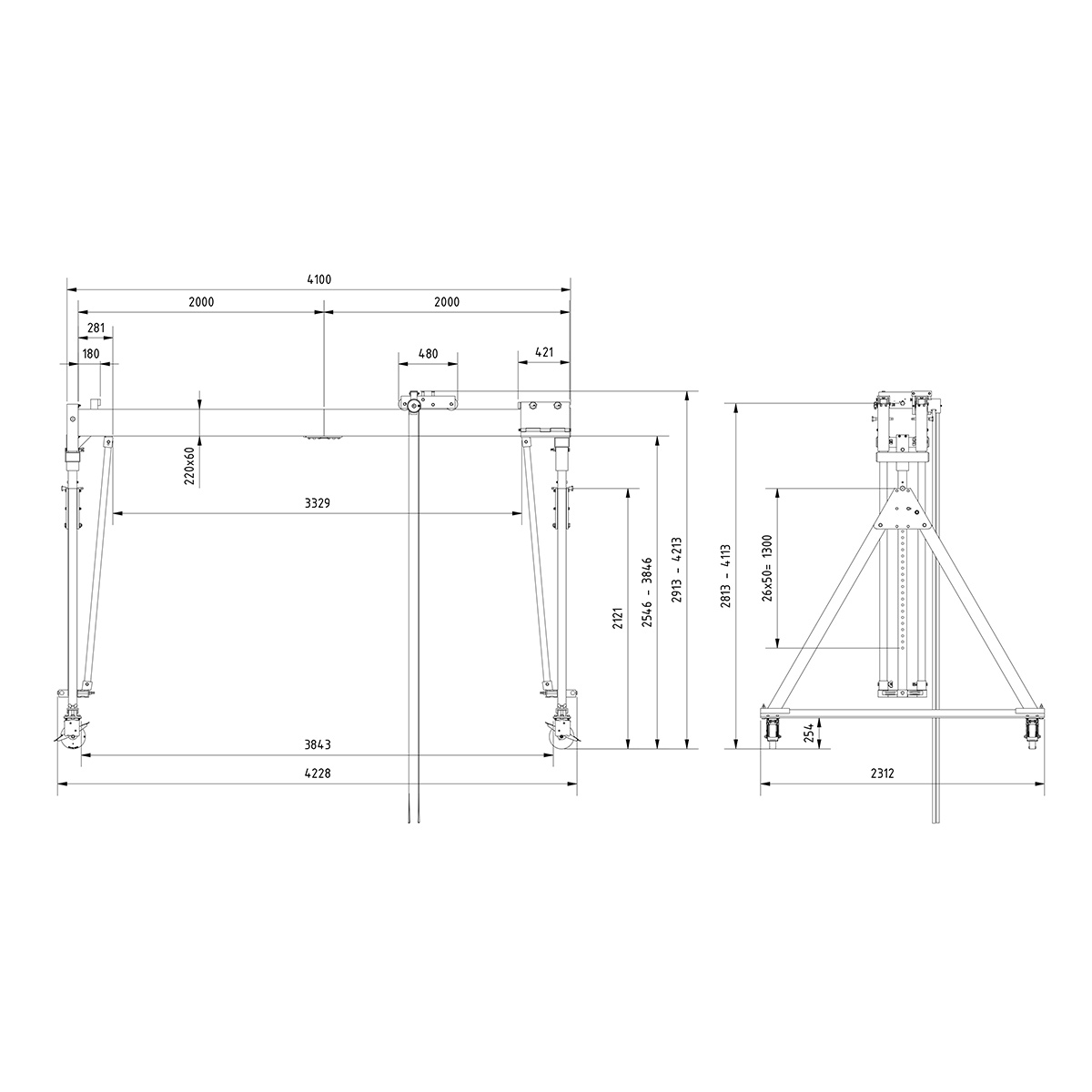 Aluminium Portalkr.mob. 1.000kg