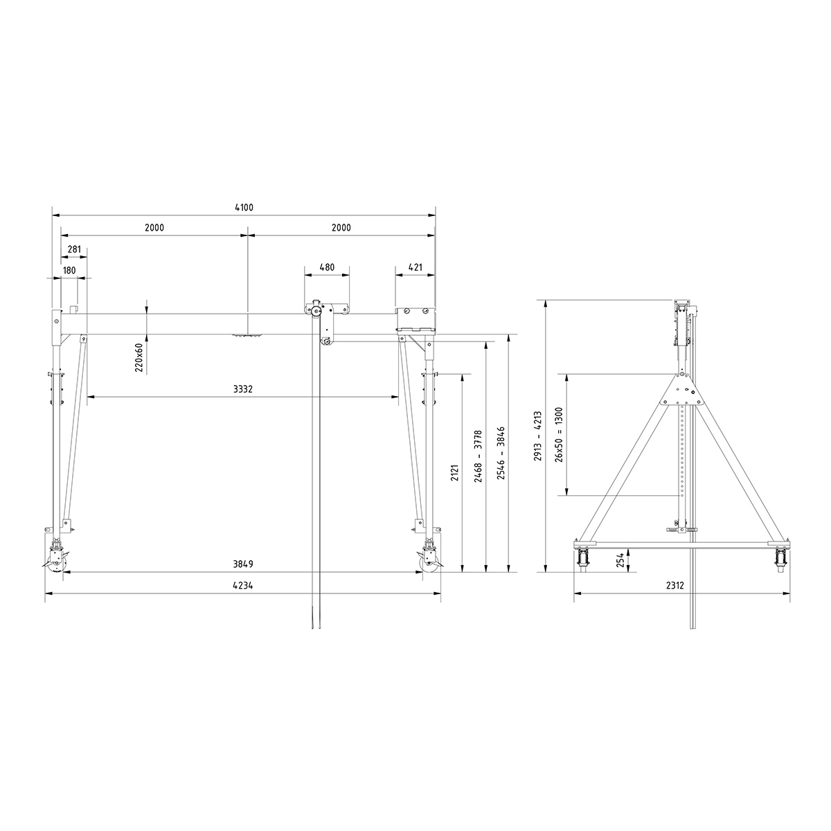Portalkr.mob. 1.500kg