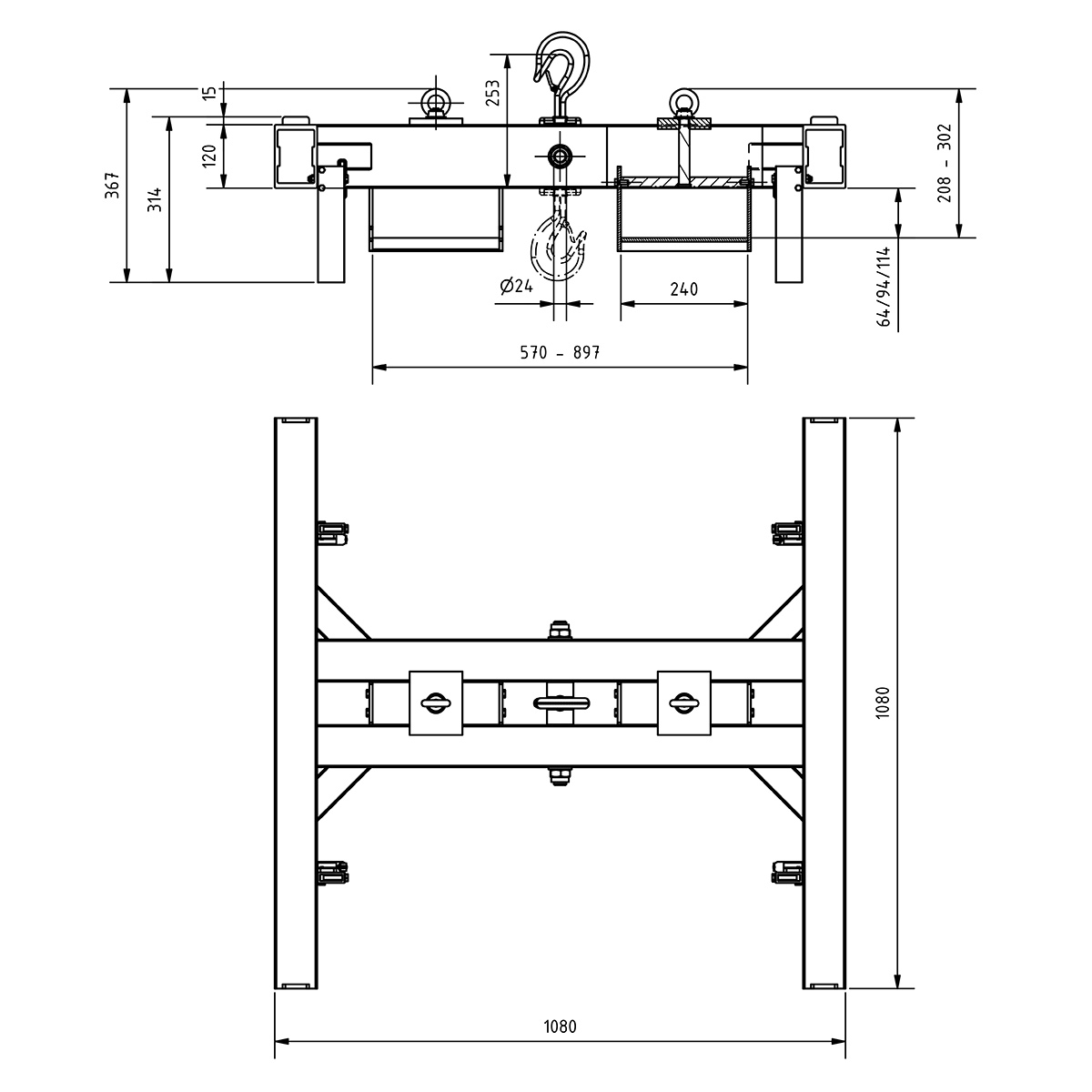Mehrträgertr. 2.000kg
