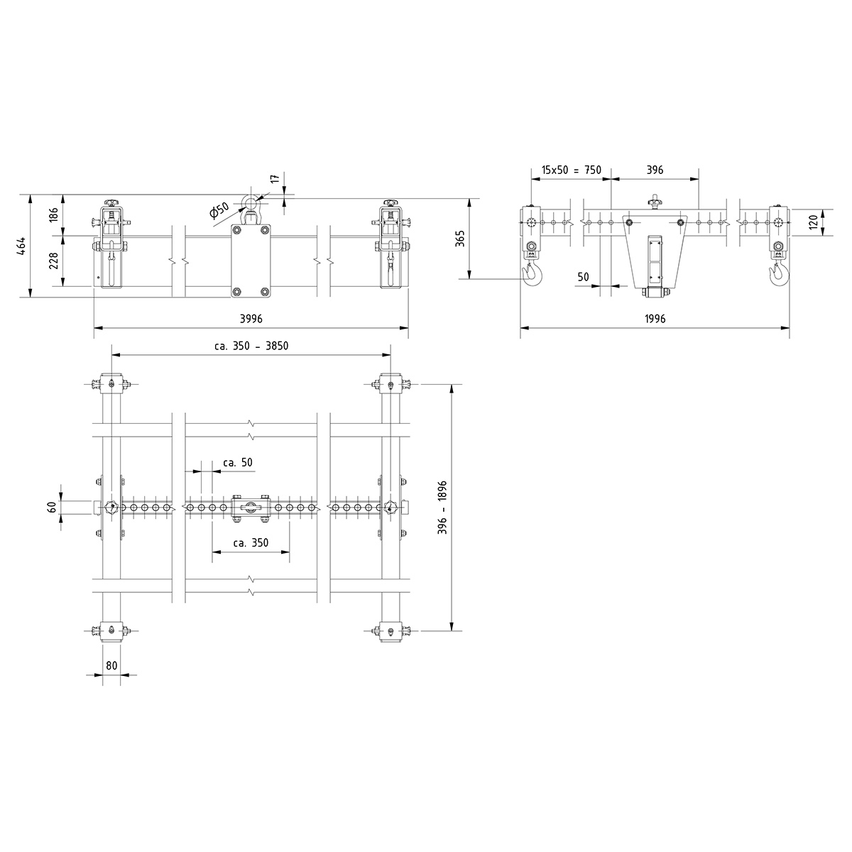 Mehrträgertr. 1.000kg