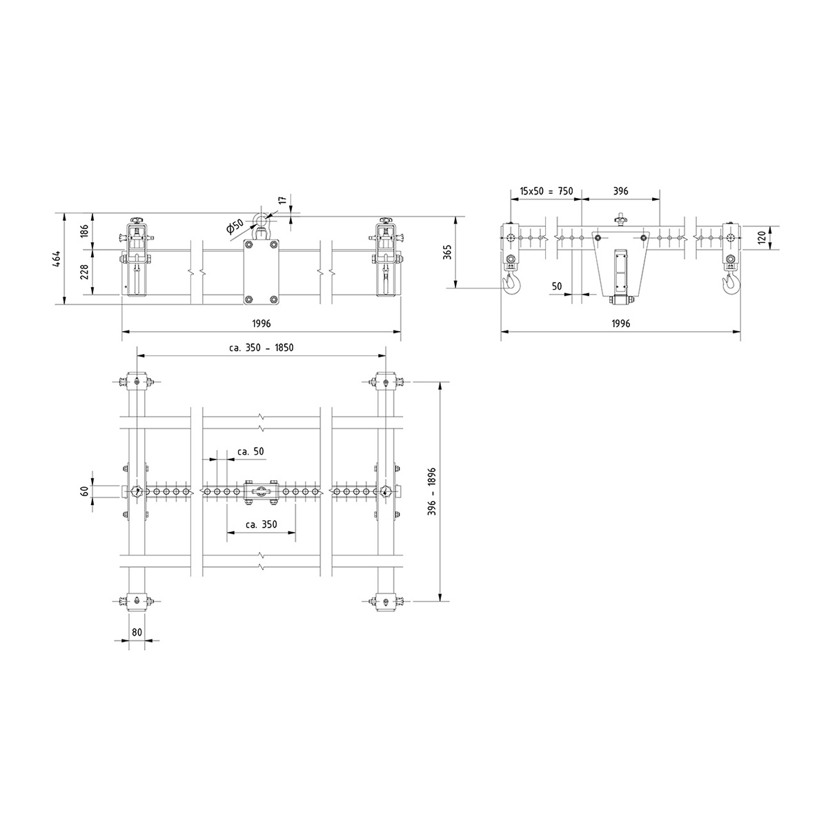 Mehrträgertr. 3.000kg