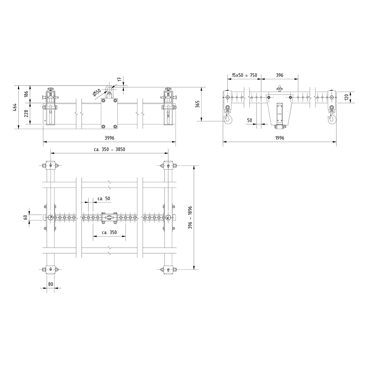 Mehrträgertr. 2.000kg