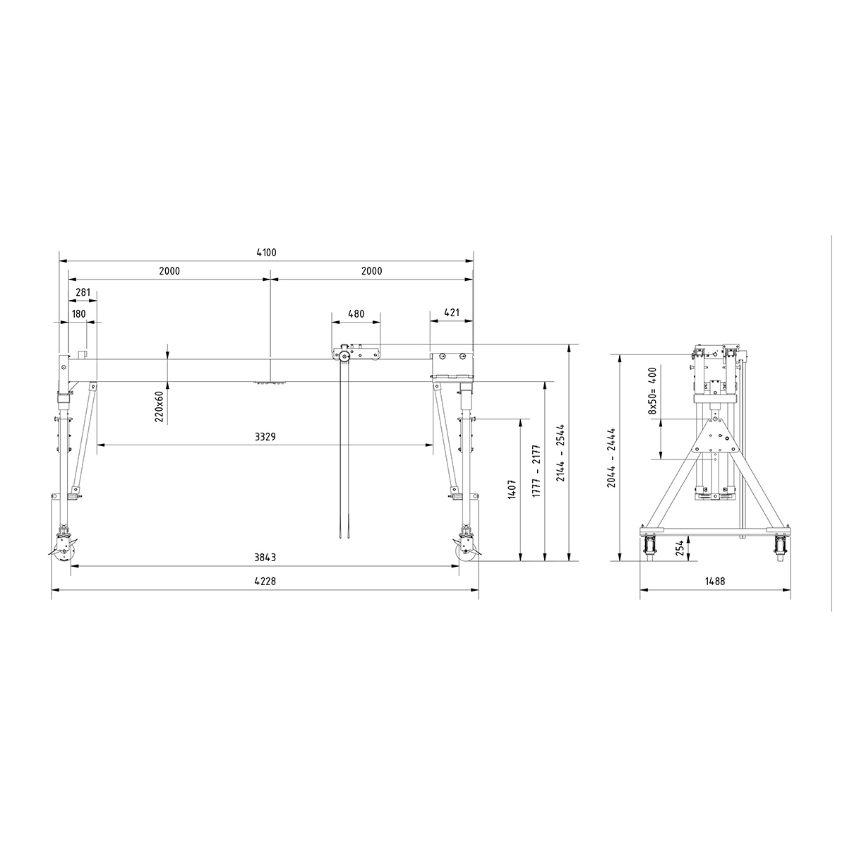 Aluminium Portalkr.mob. 1.000kg