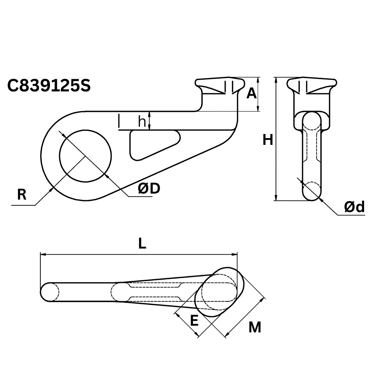 Containerhaken C839 links